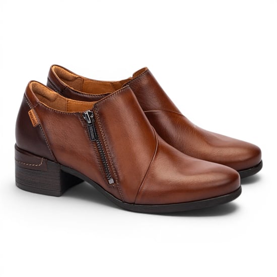 Pikolinos bruine leren schoenen met lage hak voor vrouwen - Malaga - Image 3