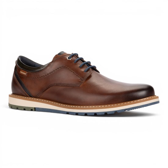 Pikolinos Men's Brown Leather Lace-Up Smart Shoes - Berna - Image 4