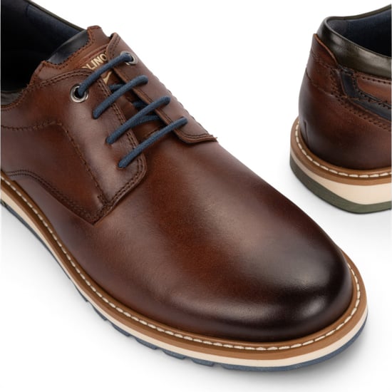Pikolinos Men's Brown Leather Lace-Up Smart Shoes - Berna - Image 6