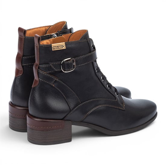 Pikolinos zwarte leren veterschoenen met hoge hakken - Malaga - Image 4