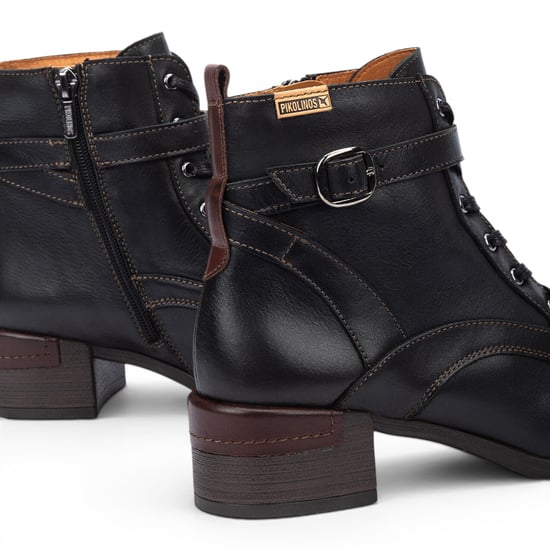 Pikolinos zwarte leren veterschoenen met hoge hakken - Malaga - Image 5