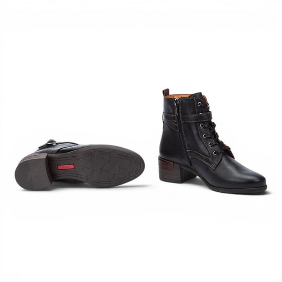 Pikolinos zwarte leren veterschoenen met hoge hakken - Malaga - Image 6