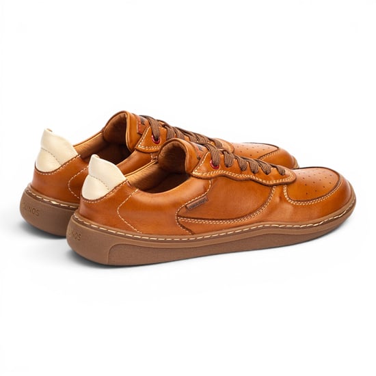 Pikolinos Tan Brown Leather Sneakers Trainer Barfotaskor - Aranjuez - Image 4