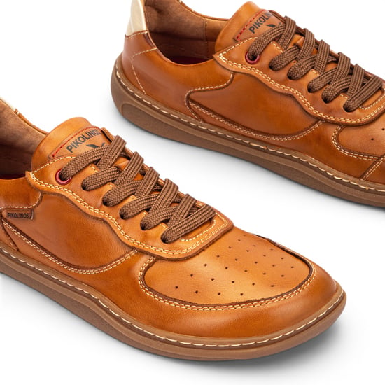 Pikolinos Tan Brown Leather Sneakers Trainer Barfotaskor - Aranjuez - Image 5