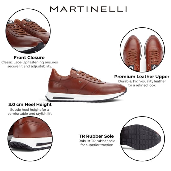 Martinelli Herrar Bruna Lädersneakers Trainer Snörskor - Hanbury - Image 2