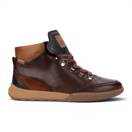 Pikolinos dames Caoba rode leren veterschoenen sneakers - Viana - Image 1