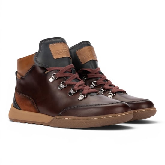 Pikolinos dames Caoba rode leren veterschoenen sneakers - Viana - Image 3