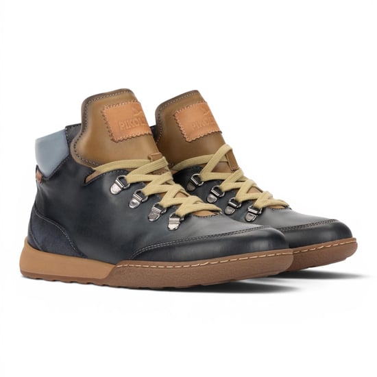 Pikolinos dames blauwe leren veterschoenen sneakers trainerschoenen - Viana - Image 3
