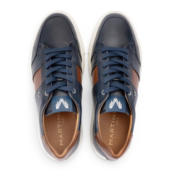 Martinelli Herrblå lädersneakers Träningsskor - Hastings - Image 5