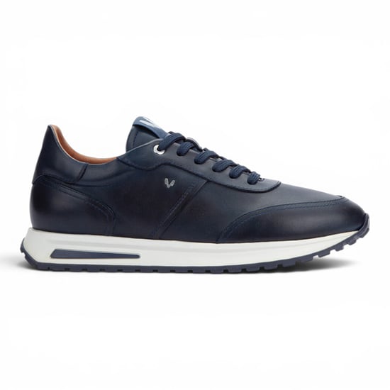 Martinelli Herrblå lädersneakers Trainer Snörskor - Hanbury - Image 1