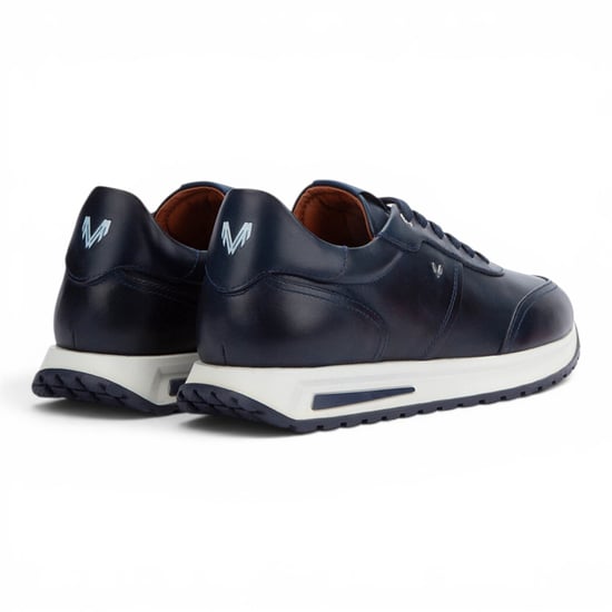Martinelli Herrblå lädersneakers Trainer Snörskor - Hanbury - Image 4