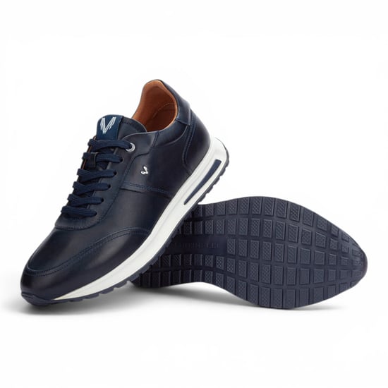 Martinelli Herrblå lädersneakers Trainer Snörskor - Hanbury - Image 5