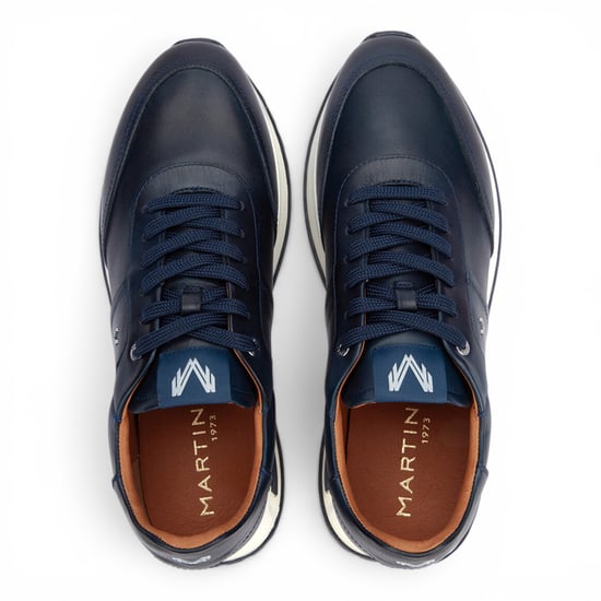 Martinelli Herrblå lädersneakers Trainer Snörskor - Hanbury - Image 6