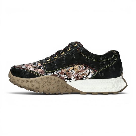 Laura Vita Dames Zwarte Leren Trainer Sneaker Schoenen - Evitao-03 - Image 3