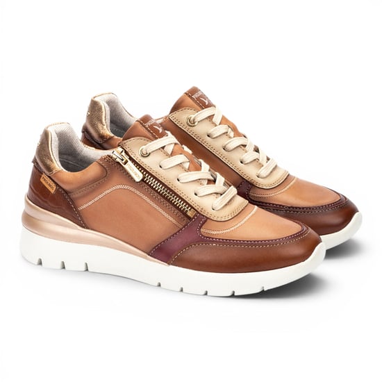 Pikolinos damer Tan-beige lädersneakers Träningsskor - Cantabria - Image 3