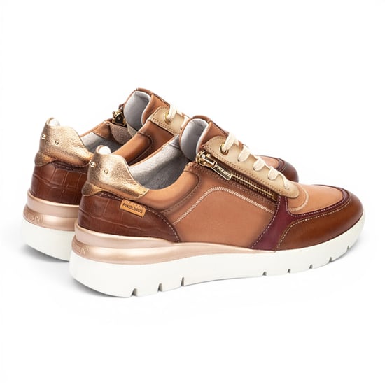 Pikolinos damer Tan-beige lädersneakers Träningsskor - Cantabria - Image 4