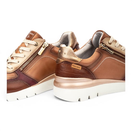 Pikolinos damer Tan-beige lädersneakers Träningsskor - Cantabria - Image 5