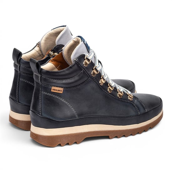 Pikolinos Dames Blauwe Leren Sneaker Winterveterlaarzen - Vigo - Image 4