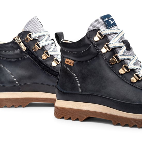 Pikolinos Dames Blauwe Leren Sneaker Winterveterlaarzen - Vigo - Image 5