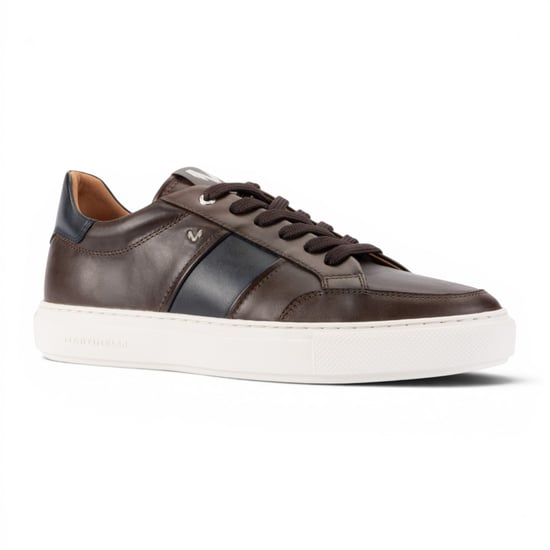 Martinelli herrskor med bruna lädersneakers – Hastings - Image 3