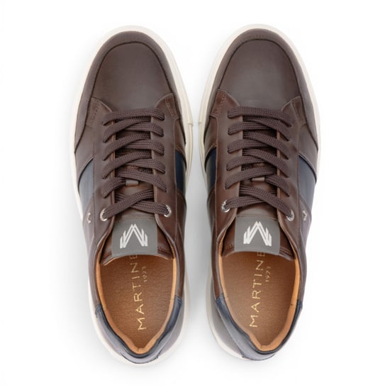Martinelli herrskor med bruna lädersneakers – Hastings - Image 5