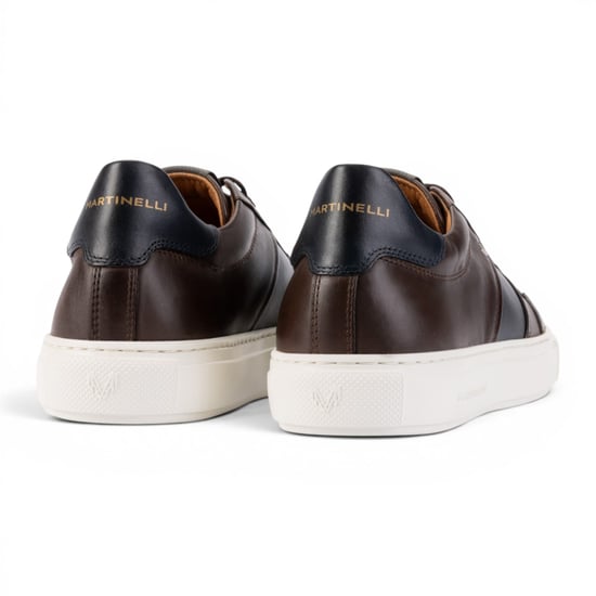 Martinelli herrskor med bruna lädersneakers – Hastings - Image 6