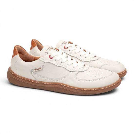 Pikolinos White Leather Sneakers Trainer Barfotaskor - Aranjuez - Image 3