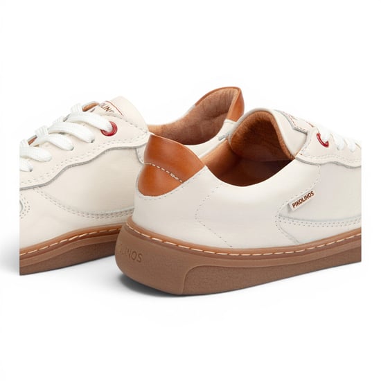 Pikolinos White Leather Sneakers Trainer Barfotaskor - Aranjuez - Image 5