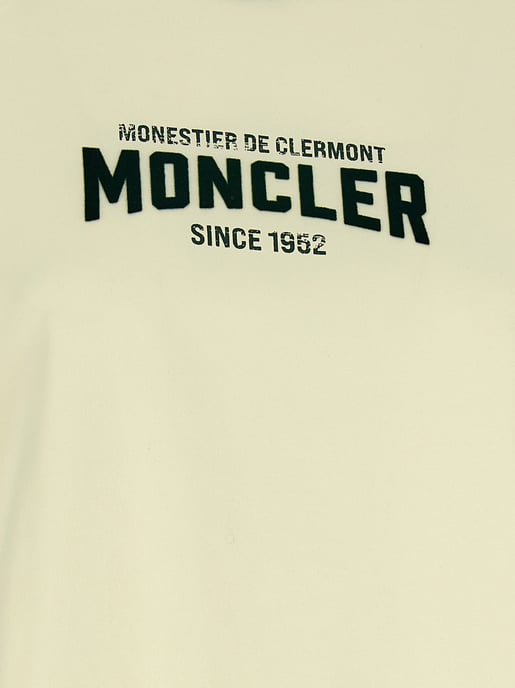 Moncler Beige Cotton T-Shirt - Image 4