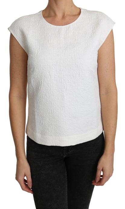 Dolce Gabbana Top Embroidered Short Sleeves - Image 1
