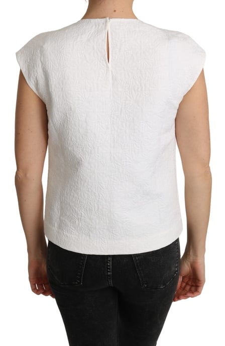 Dolce Gabbana Top Embroidered Short Sleeves - Image 2