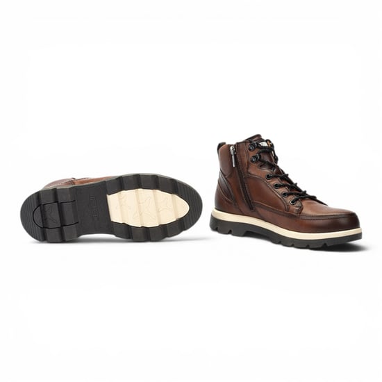 Pikolinos Men's Brown Leather Lace-Up Ankle Boots - Vigo - Image 6