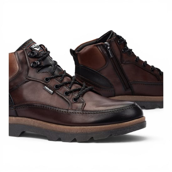 Pikolinos Men's Dark Brown Leather Lace-Up Ankle Boots - Vigo - Image 5
