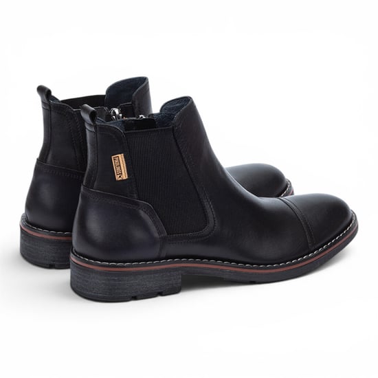 Pikolinos Men's Black Leather Zip Chelsea Ankle Boots - York - Image 4