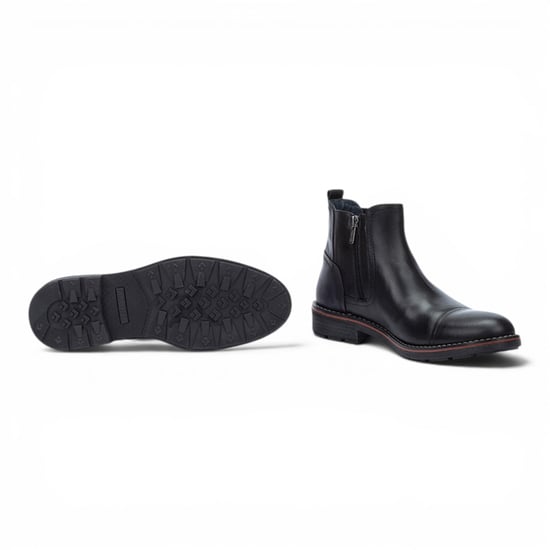 Pikolinos Men's Black Leather Zip Chelsea Ankle Boots - York - Image 5
