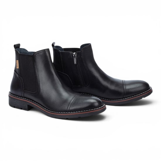 Pikolinos Men's Black Leather Zip Chelsea Ankle Boots - York - Image 6