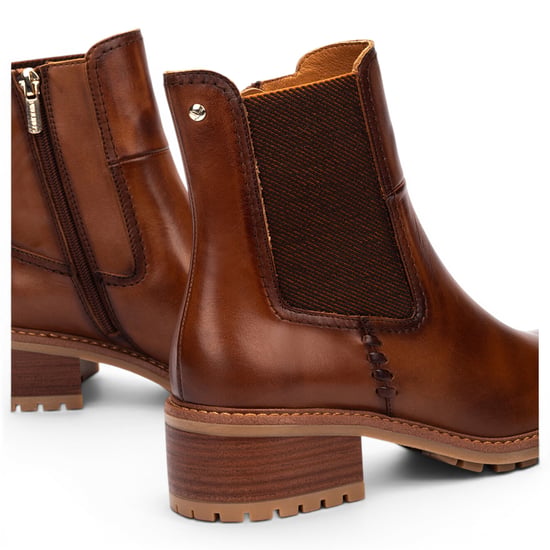 Pikolinos Women's Brown Leather Chelsea Heeled Ankle Boots - Medina - Image 5