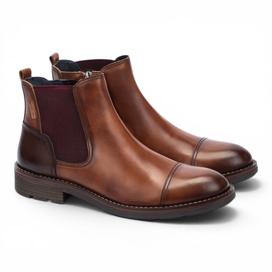 Pikolinos Men's Brown Leather Zip Chelsea Ankle Boots - York - Image 3