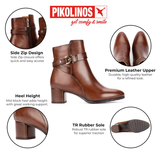 Pikolinos bruine leren enkellaarzen voor vrouwen - Calafat - Image 2
