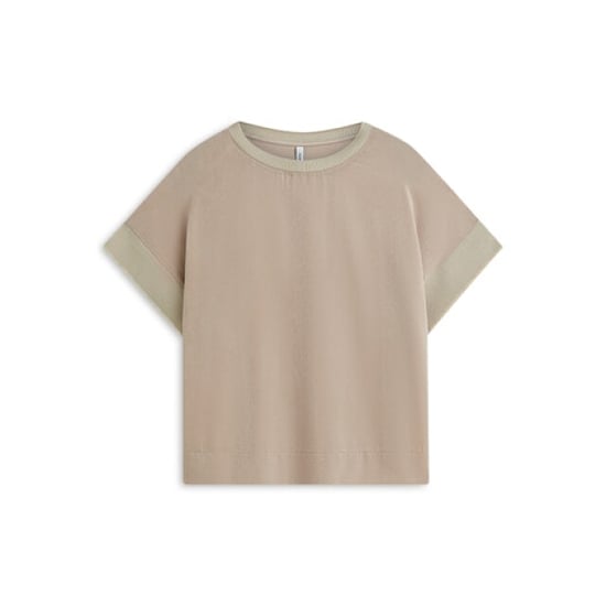 Summum satin jersey mix boxy top 3s5330-30797 708 light - Image 1