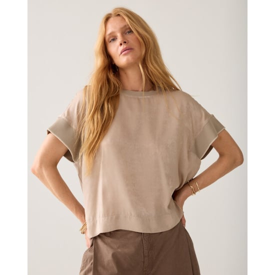 Summum satin jersey mix boxy top 3s5330-30797 708 light - Image 4