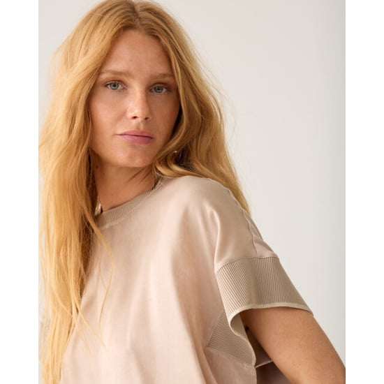Summum satin jersey mix boxy top 3s5330-30797 708 light - Image 6