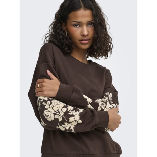 Jacqueline de Yong Jdy irmelin sweatshirt met flock bloemenprint - Image 1