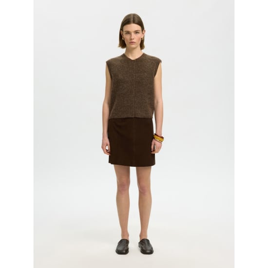 Selected Femme slwlulu sl button o-neck vest noos 16098808 dachshund melange - Image 4