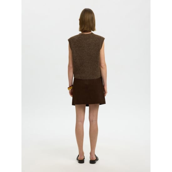 Selected Femme slwlulu sl button o-neck vest noos 16098808 dachshund melange - Image 5