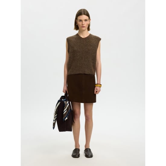 Selected Femme slwlulu sl button o-neck vest noos 16098808 dachshund melange - Image 6