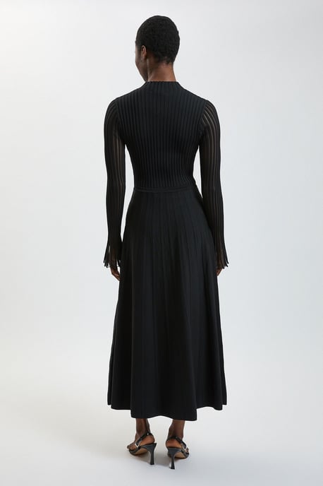 Viscose Blend Filament Knit Midi Dress - Image 3