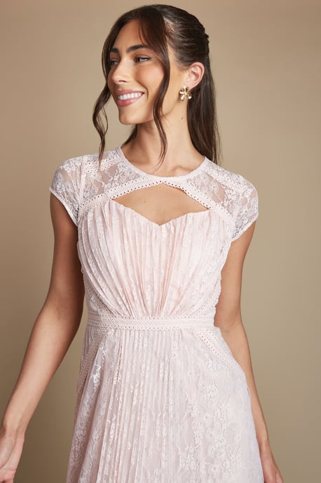 Lightweight Corded Lace Panelled Bridesmaid Dress - Image 2