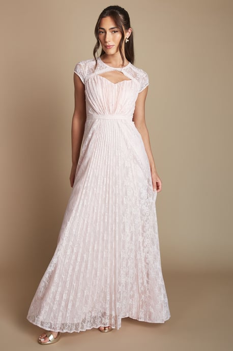 Lightweight Corded Lace Panelled Bridesmaid Dress - Image 4