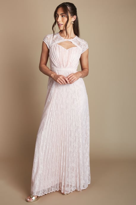 Lightweight Corded Lace Panelled Bridesmaid Dress - Image 5
